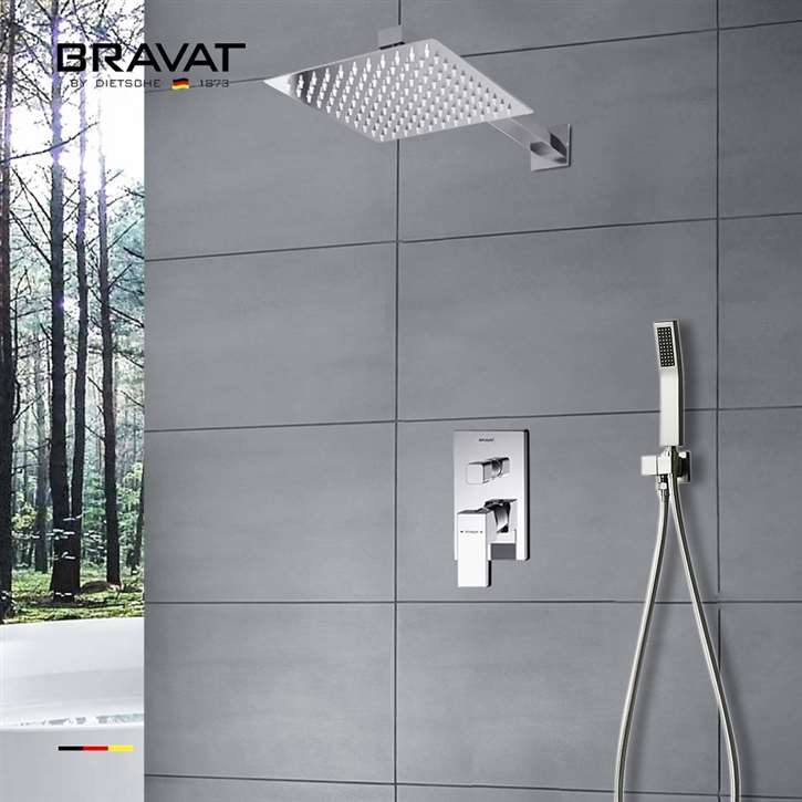 Bravat Shower Set Handheld Shower, and Rainfall Showerhead