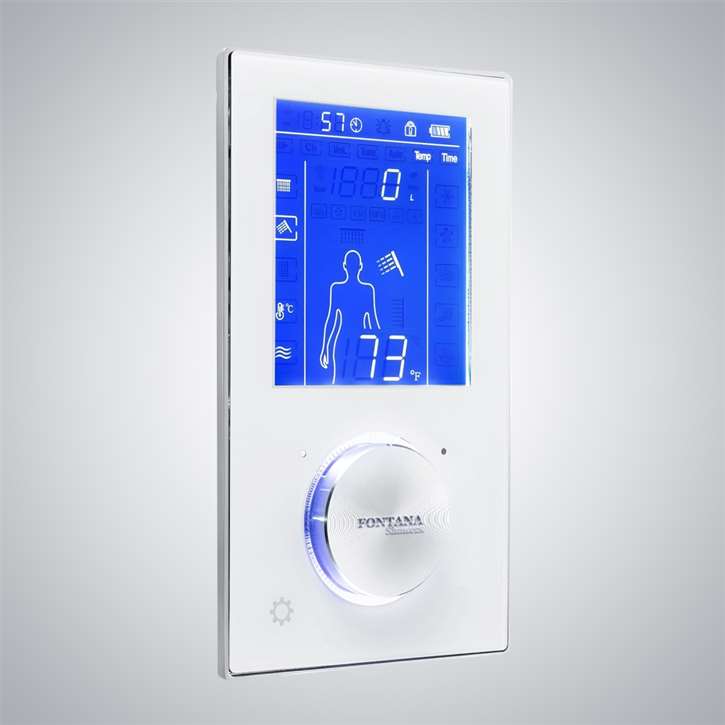 Browse Fontana Shower In Matte White System Digital Shower Control ...
