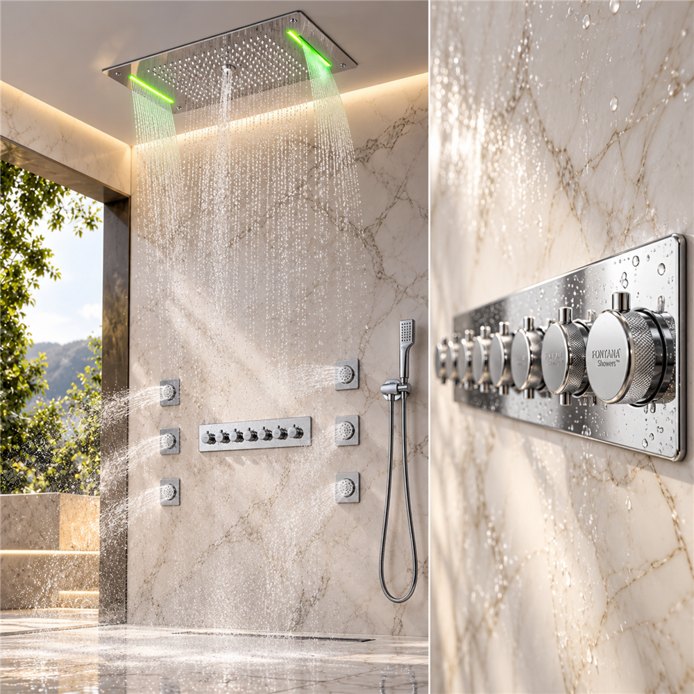 Fontana Reno Brass Multi-Function Shower System