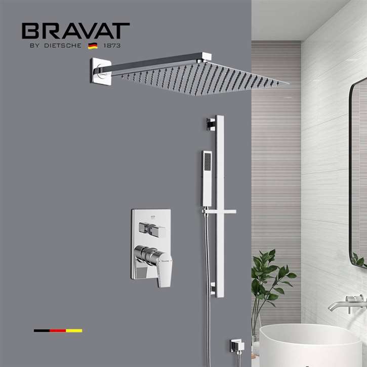 Bravat Shower Set with  Hand Held Shower  in polished chrome finish
