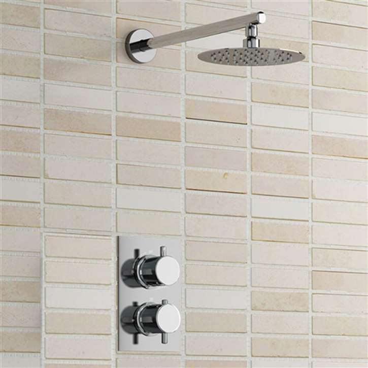 Fontana Narimanâ„¢ Series Shower Set-Ultra Thin Shower Head with Thermostatic Shower Mixer