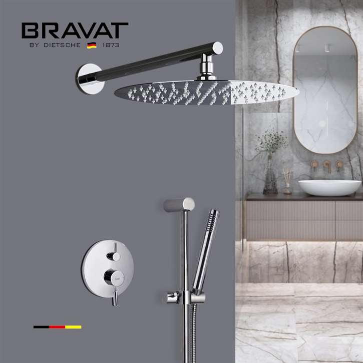 Bravat Shower Set with  Hand Held Shower set with dual handles
