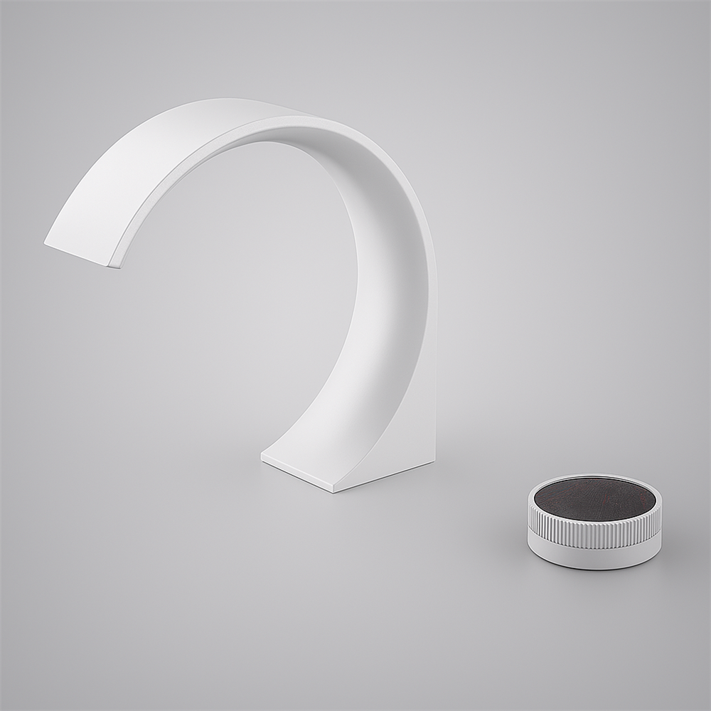 Fontana Treviso Modern Sink Faucet in White Finish
