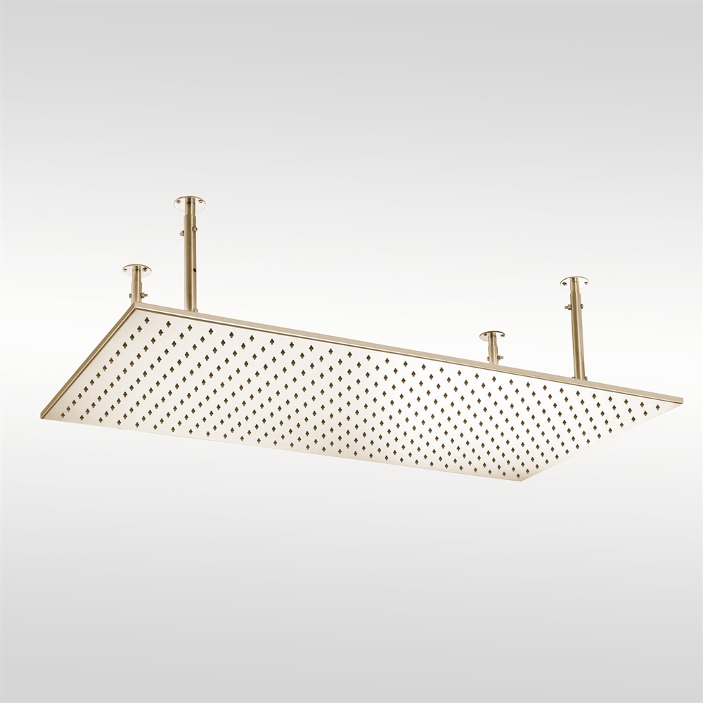 Fontana Lodi 20x40 Inch Brushed Gold Ceiling Mount Shower Head
