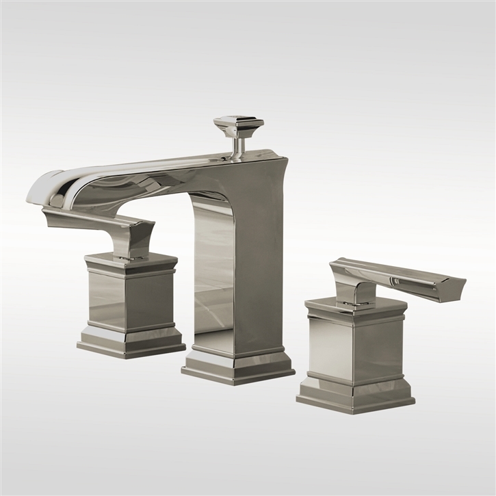 FontanaAquaLume Crest Brushed Nickel Dual Handle Bathroom Faucet