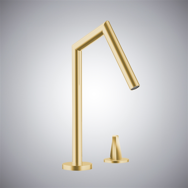 Fontana Cascade RaffinÃ©e In 2 Hole Split Style Rotary Switch Tap Hot And Cold Faucet