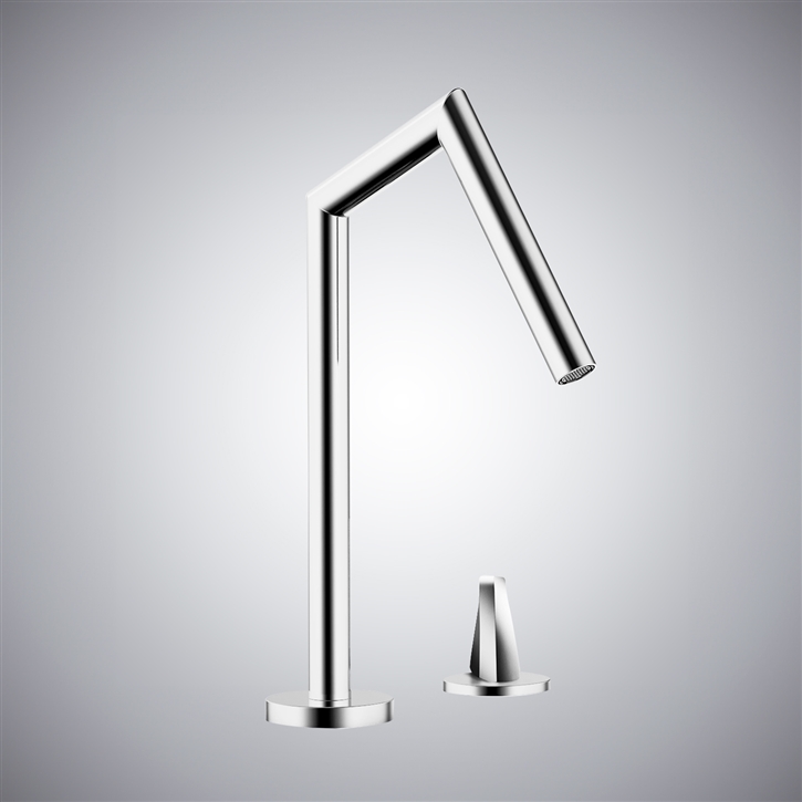 Fontana Chrome Synergy Faucet In 2 Hole Split Style Rotary Switch Tap Hot And Cold