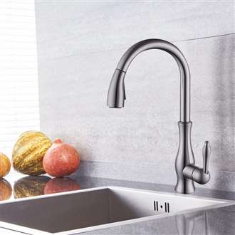 Brushed Nickel Pullout Kitchen Sink Faucet