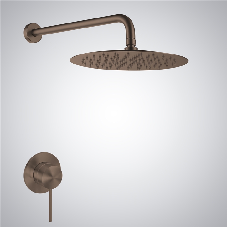 Fontana Modern Marseille Oil Rubbed Bronze Finish In Rainfall Shower Head Set