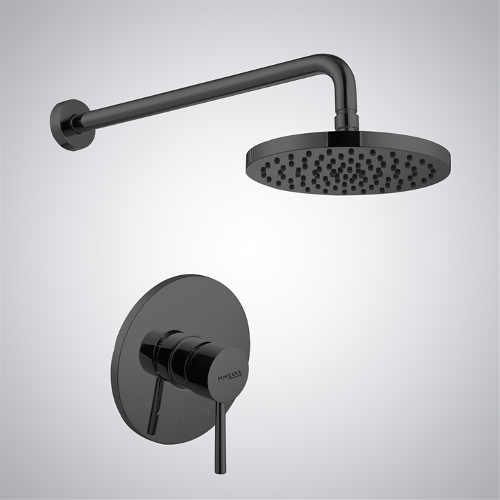 Fontana Soriano Wall Mount Shower Set with Matte Black Finish