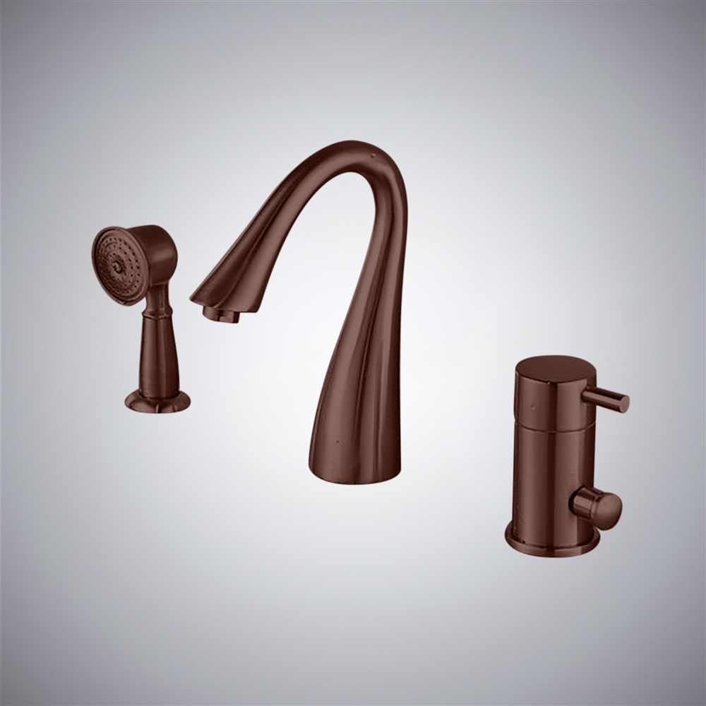 Fontana Laconian Oil Rubbed Bronze Bathroom Sink Faucet with Handheld Shower