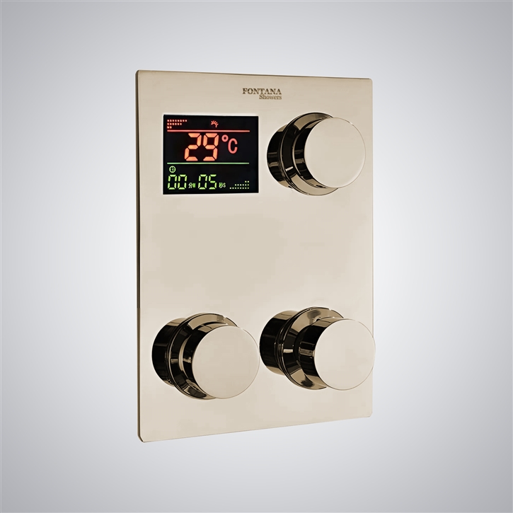 Fontana Shower System In Champagne Digital Shower Control Shower Mixer