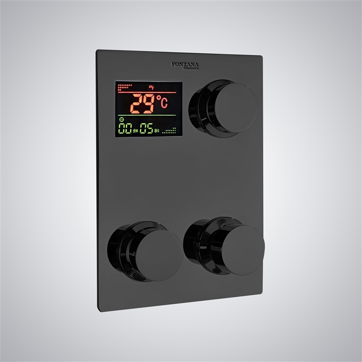 Fontana Shower System In Matte Black Digital Shower Control Shower Mixer