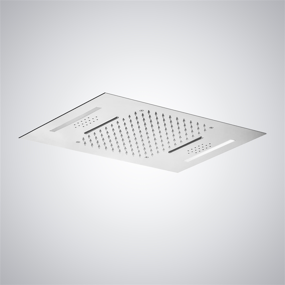 Fontana La Madeleine Matte White Rainfall Musical Shower Head