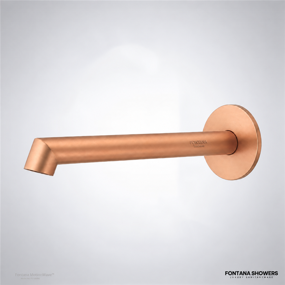 Fontana MotionWave Rose Gold Wall Mounted Touchless Faucet