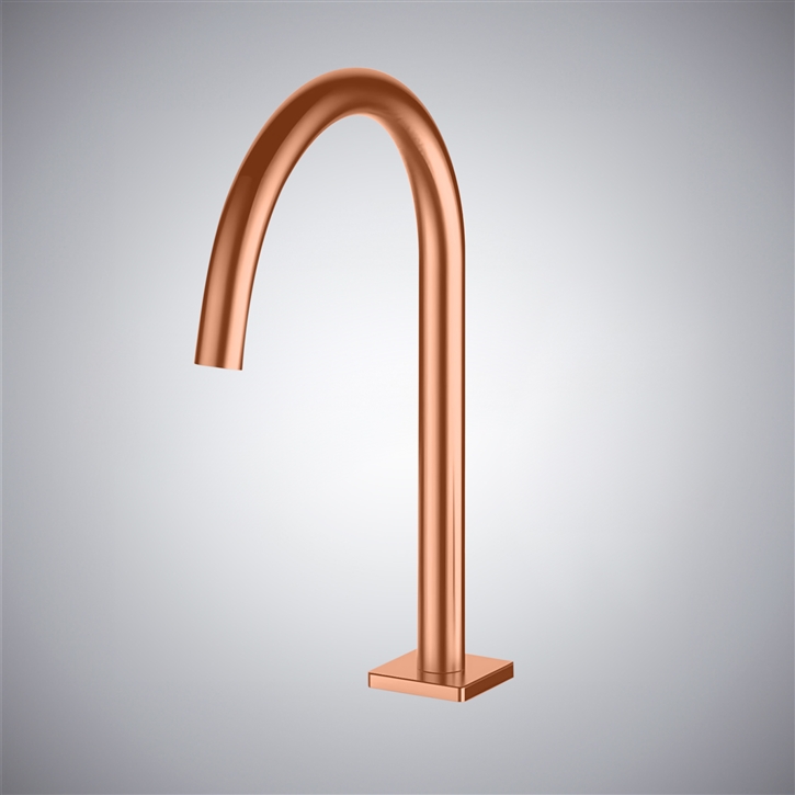 Fontana Evian-les-Bains Rose Gold Touchless Deck Mounted Bathroom Sink Faucet
