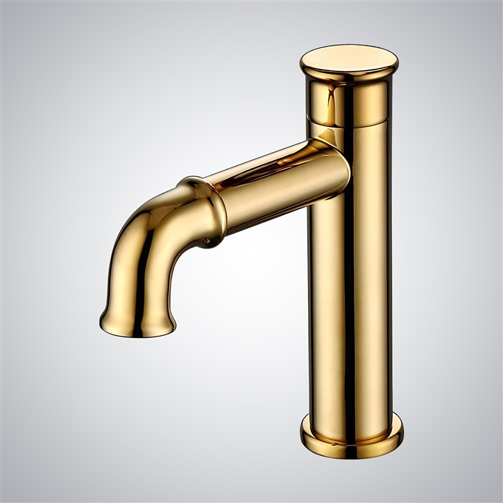 Fontana Les Ulis Gold Touchless Deck Mounted Bathroom Sink Faucet