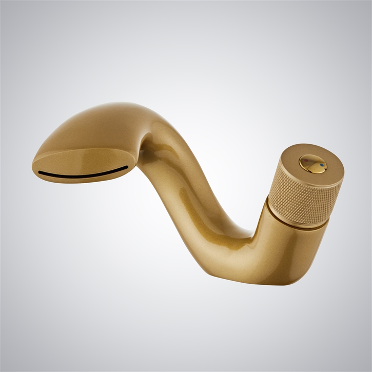 Fontana Saint-Dizier Brushed Gold Touchless Deck Mounted Bathroom Sink Faucet