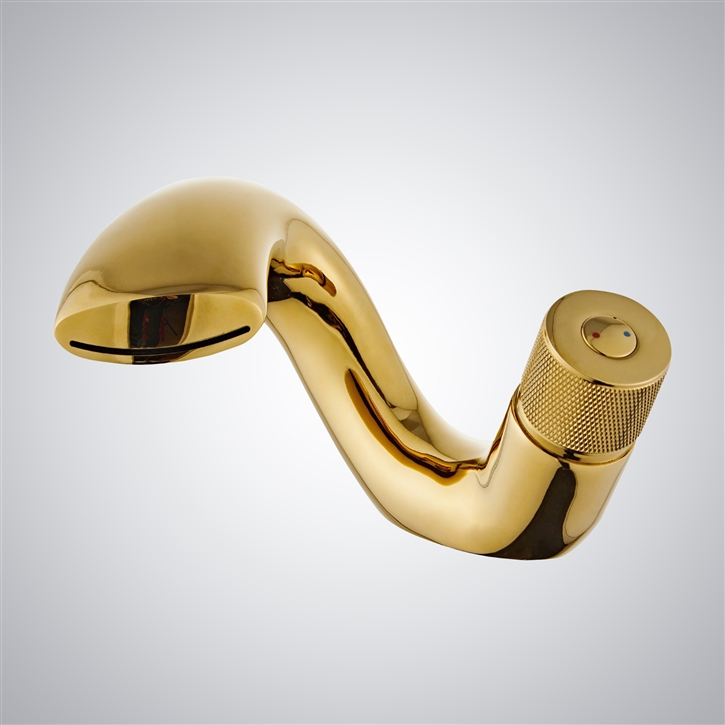 Fontana Saint-Dizier Gold Touchless Deck Mounted Bathroom Sink Faucet