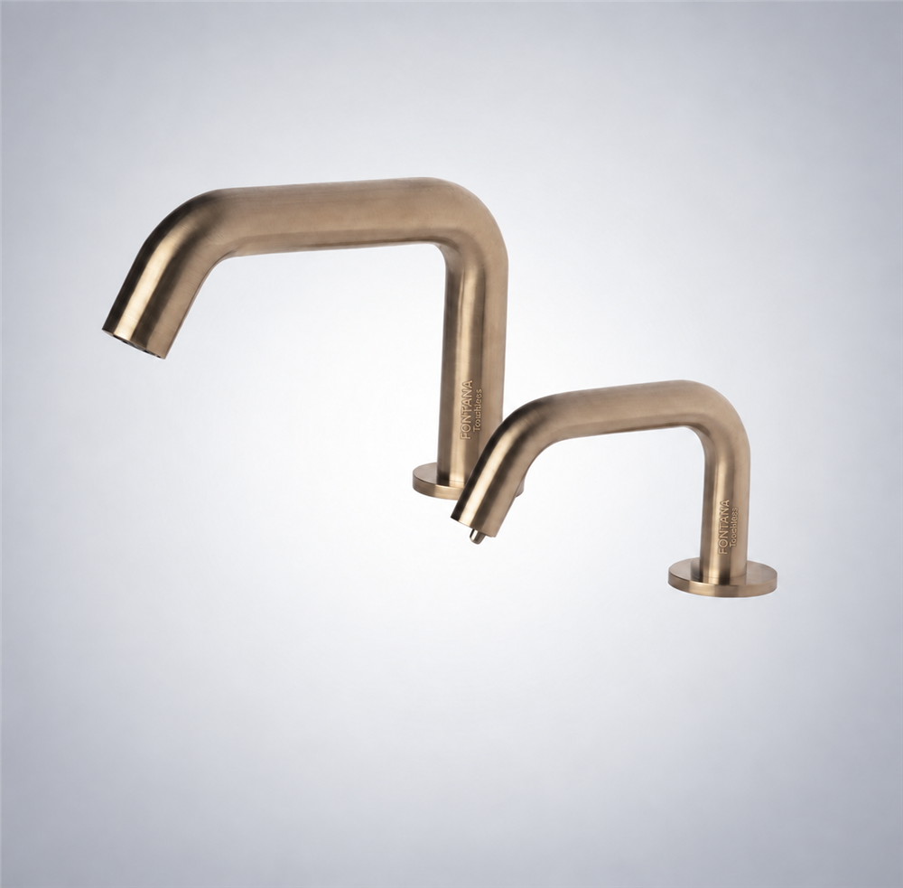 Fontana Marsala Champagne Restroom Sensor Faucet and Soap Dispenser