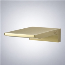 Fontana Gonesse Brushed Gold Vessel Sink and Touchless Wall Mounted Motion Sensor Faucet