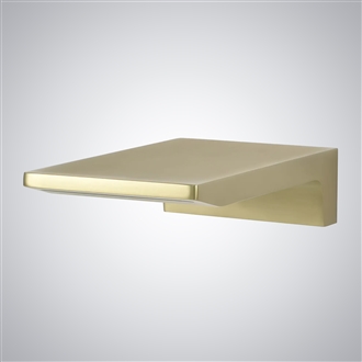 Fontana Gonesse Brushed Gold Vessel Sink and Touchless Wall Mounted Motion Sensor Faucet