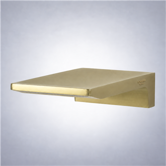 Fontana Gonesse Brushed Gold Vessel Sink and Touchless Wall Mounted Motion Sensor Faucet