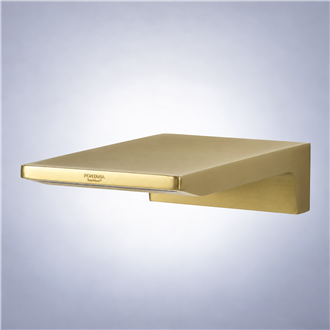 Fontana Lucca Brushed Gold Vessel Sink and Touchless Wall Mounted Motion Sensor Faucet