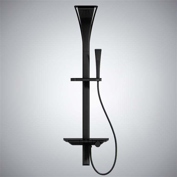 Fontana Montfermeil Matte Black 360 Degrees Rotating Thermostatic Shower System