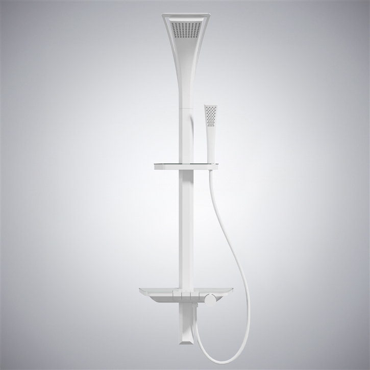 Fontana Montfermeil Matte White 360 Degrees Rotating Thermostatic Shower System