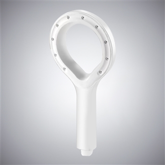 Fontana Palaiseau Matte White Ring Shower Bathroom Water Hole Booster Hand Shower
