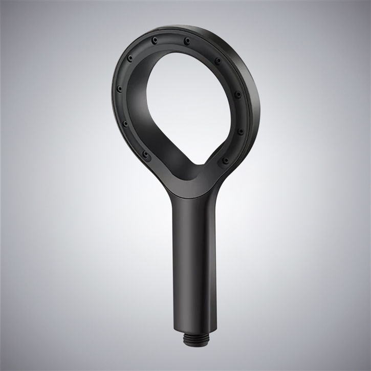 Fontana Palaiseau Matte Black Ring Shower Bathroom Water Hole Booster Hand Shower