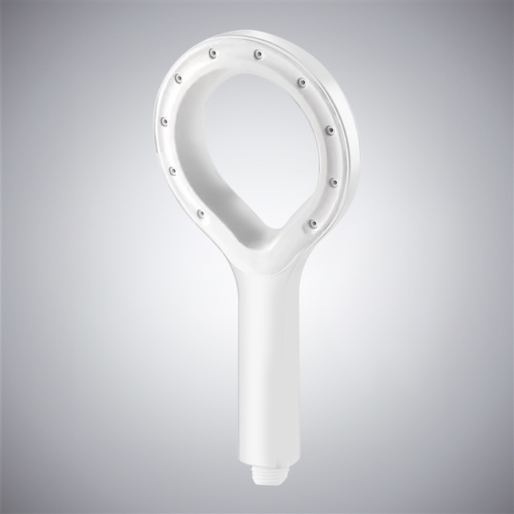 Fontana Palaiseau Matte White Ring Shower Bathroom Water Hole Booster Hand Shower