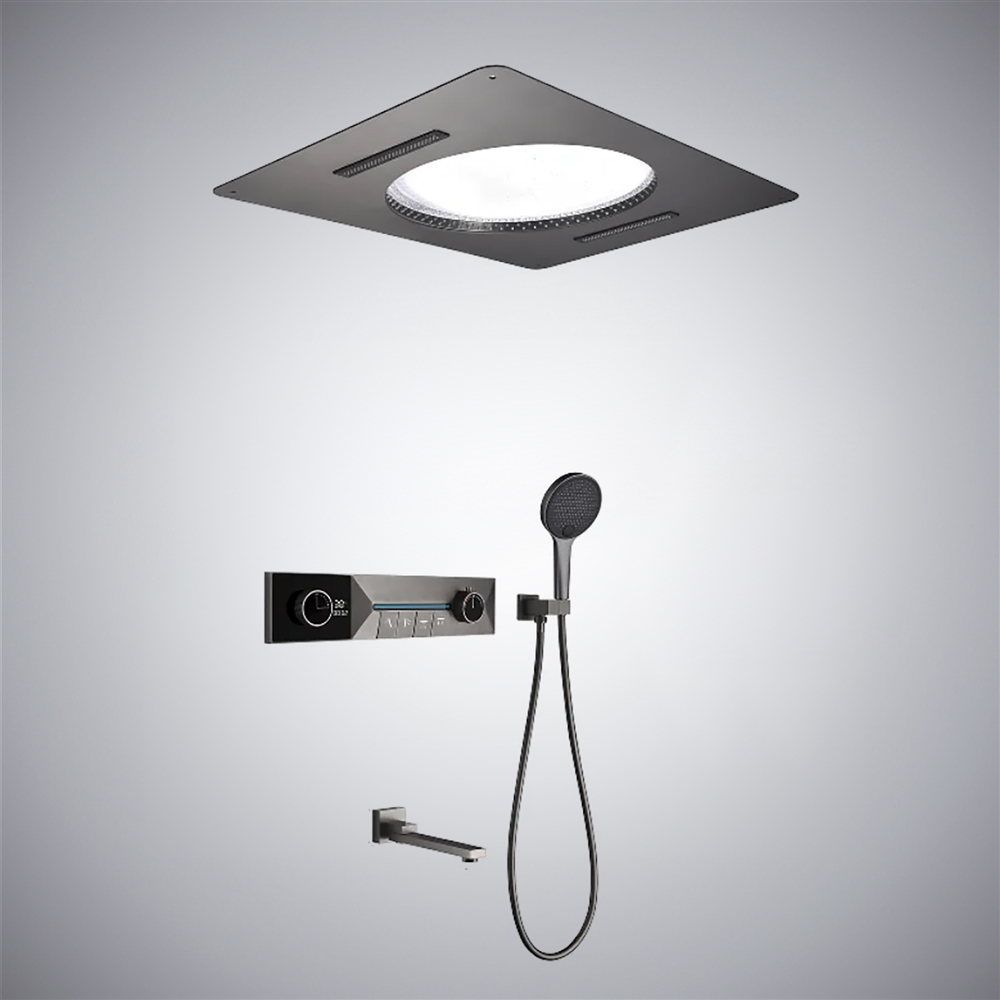 FontanaOmniRainâ„¢ Elite â€“ Gun Grey LED Shower System