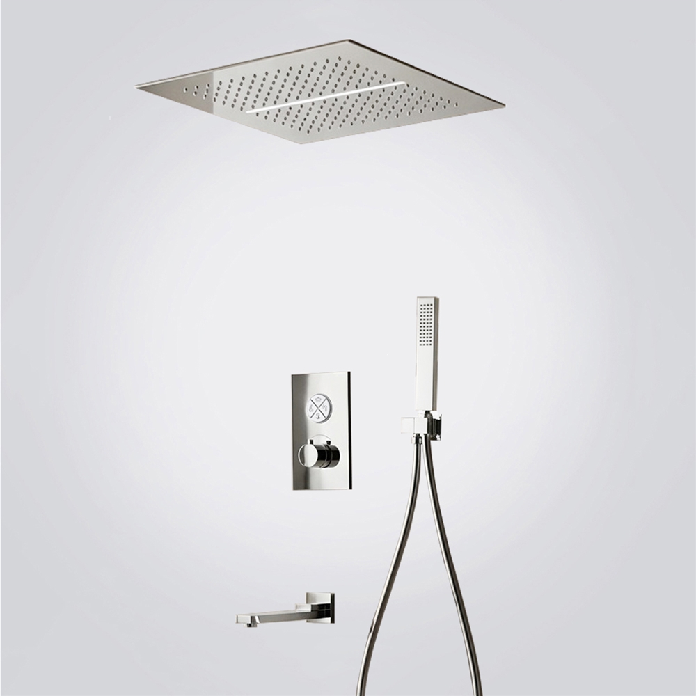 Fontana Massy Chrome Mounted Thermostatic Shower System