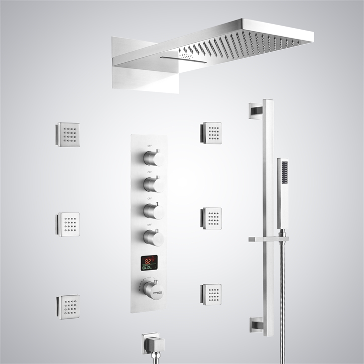 Fontana Manosque Matte White Multi Function Shower System