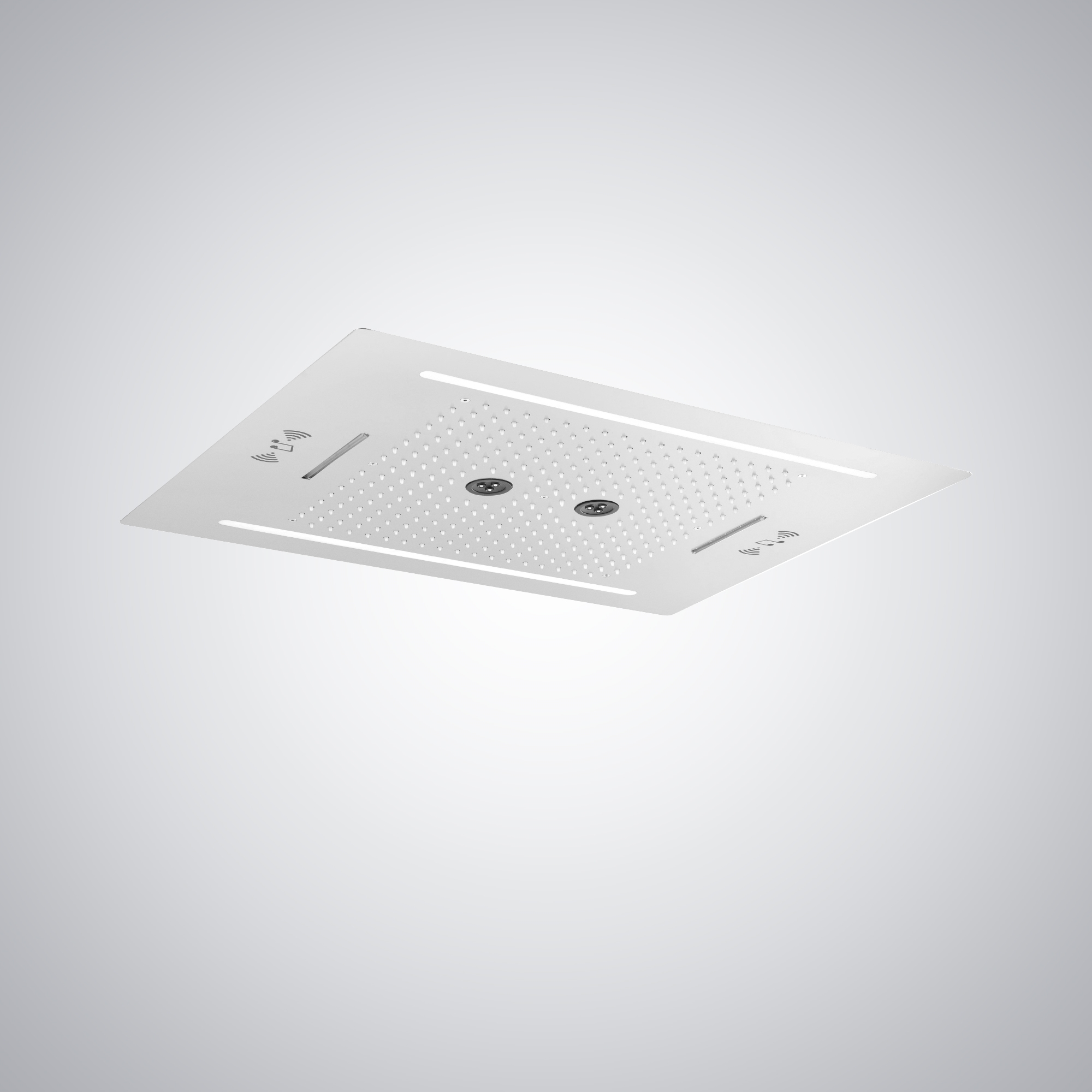 Fontana Alencon Matte White Ceiling Mounted Shower Head with Music ...