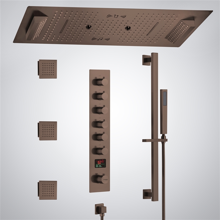 Fontana Serenite Oil Rubbed Bronze Ceiling Mounted LED with Music Shower Set