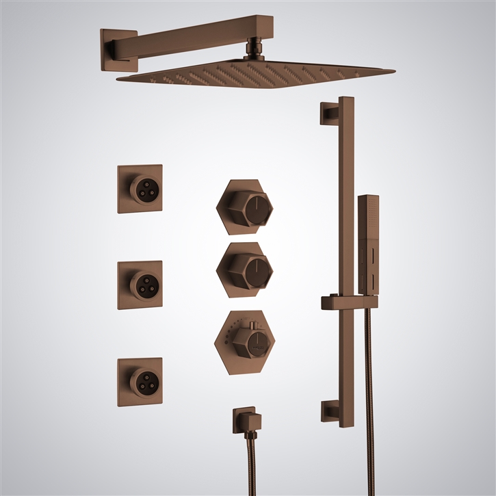 Fontana Wolken Oil Rubbed Bronze Dual Function Handheld Shower Set