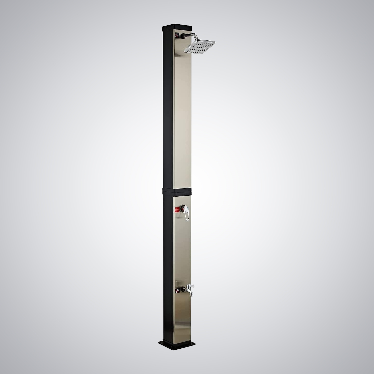 Fontana Pluie Brushed Nickel Garden Solar Shower