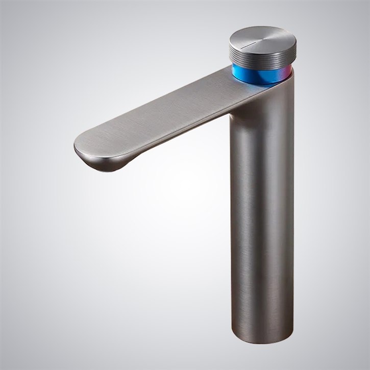Fontana Caceres Gun Gray Deck Mounted Bathroom Basin Faucet