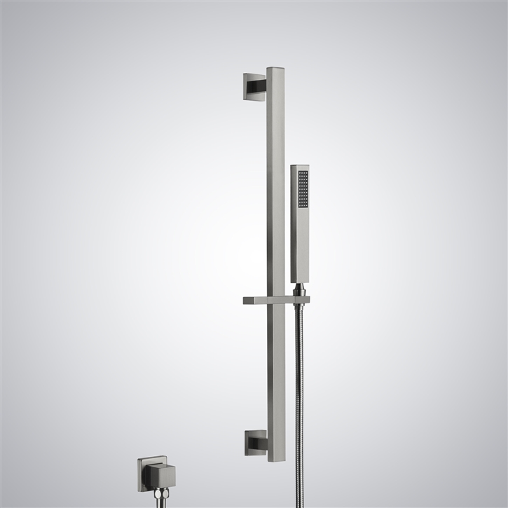 Fontana Manosque Brushed Nickel Finish Handheld Shower with Sliding Bar