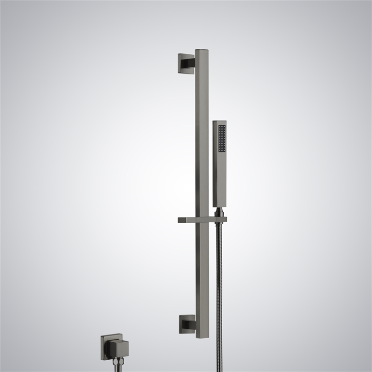 Fontana Manosque Gun Metal Gray Finish Handheld Shower with Sliding Bar