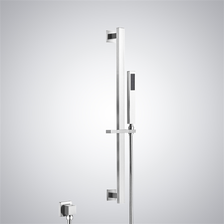 Fontana Manosque Matte White Finish Handheld Shower with Sliding Bar