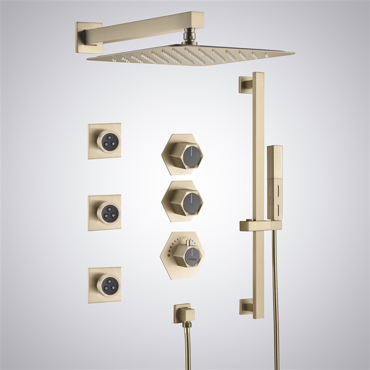 Fontana Wolken Champagne Fashionable Dirt Resistant Shower Set