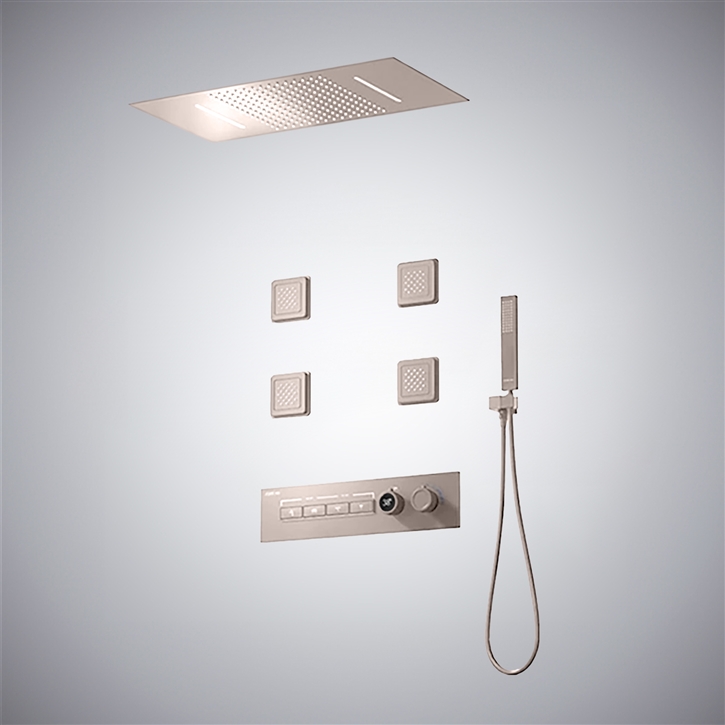Fontana Capena Brushed Nickel Modern Multi Functional Shower System