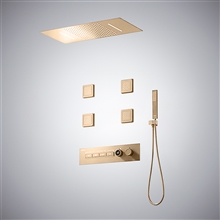 Fontana Capena Champagne Thermostatic Multi Function Shower System