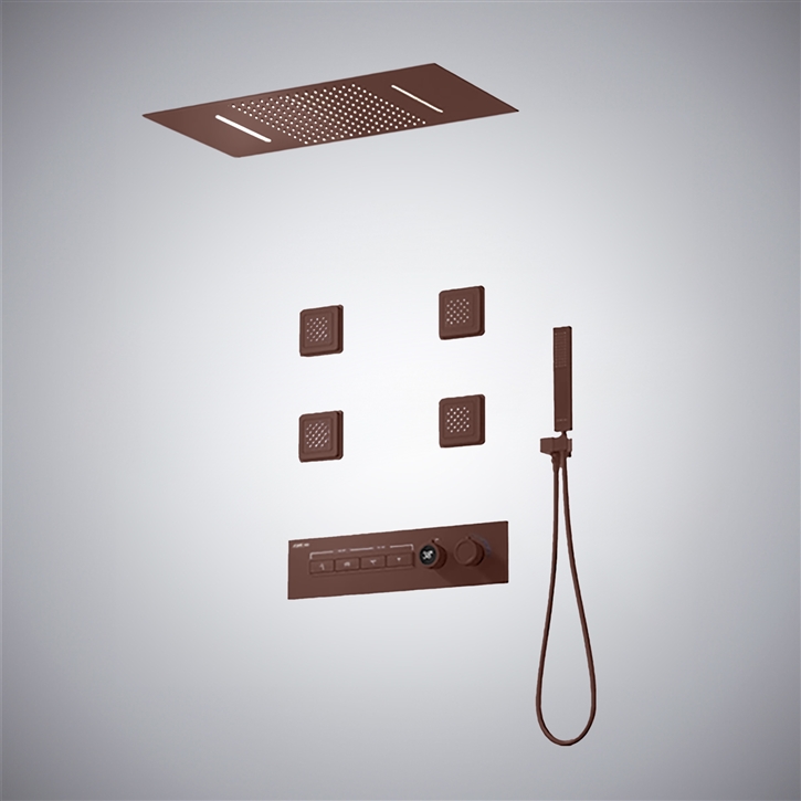 Fontana Capena Oil Rubbed Bronze Contemporary Shower System