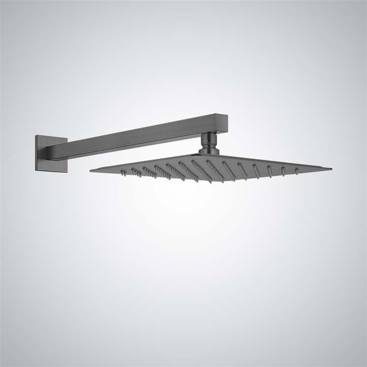Fontana Wolken Gun Metal Gray 10" Rainfall Shower Head