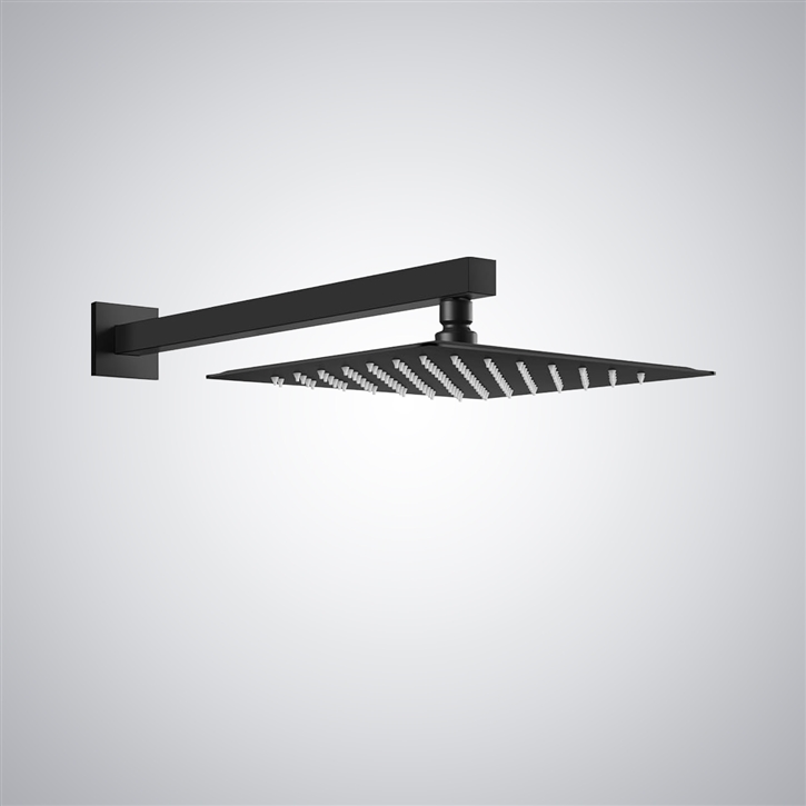 Fontana Wolken Matte Black 10" Rainfall Shower Head